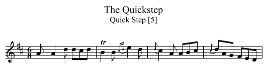 The Quickstep - staff notation