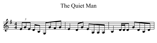 The Quiet Man - staff notation