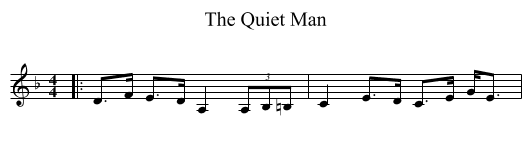 The Quiet Man - staff notation