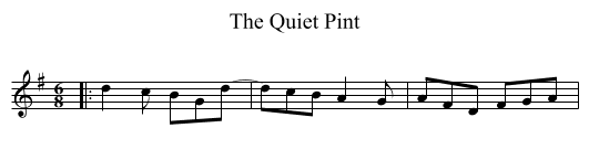 The Quiet Pint - staff notation