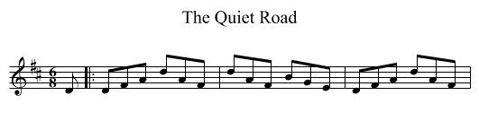 The Quiet Road - staff notation