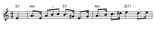 the Rabbi's Hornpipe - staff notation