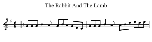The Rabbit And The Lamb - staff notation