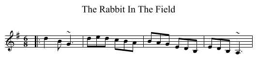 The Rabbit In The Field - staff notation