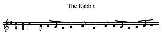 The Rabbit - staff notation
