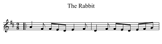 The Rabbit - staff notation