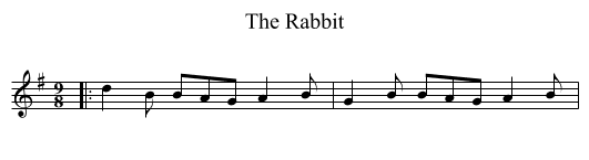 The Rabbit - staff notation