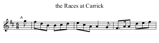 the Races at Carrick - staff notation