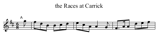 the Races at Carrick - staff notation