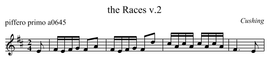 the Races v.2 - staff notation