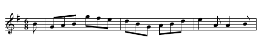 the Raged Sailor - staff notation