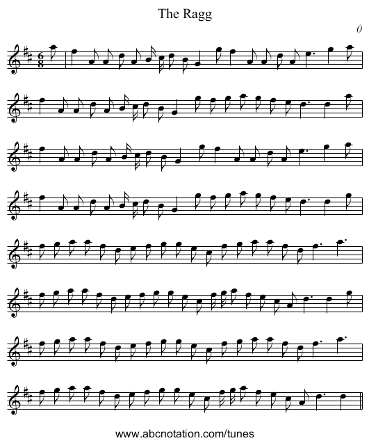 The Ragg - staff notation