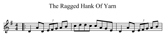 The Ragged Hank Of Yarn - staff notation