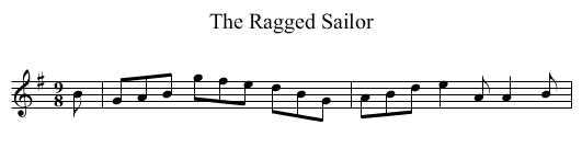 The Ragged Sailor - staff notation