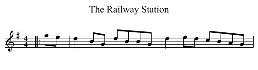 The Railway Station - staff notation