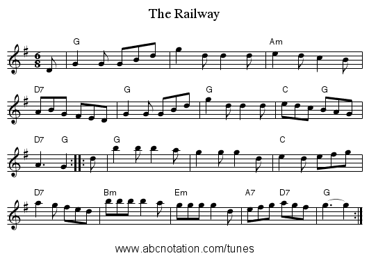 The Railway - staff notation