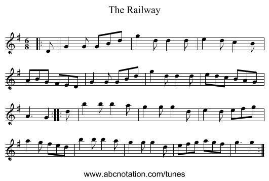 The Railway - staff notation