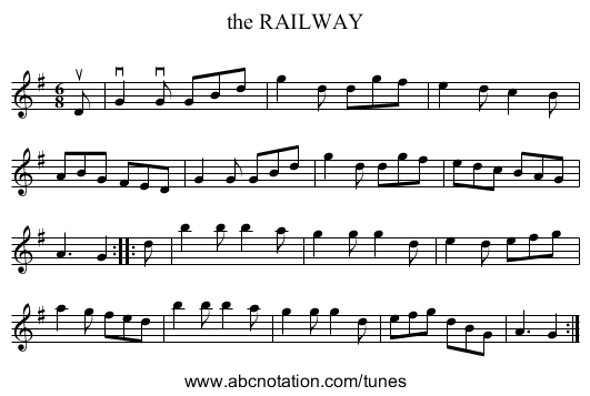 the RAILWAY - staff notation