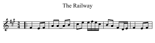 The Railway - staff notation
