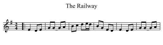 The Railway - staff notation