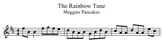 The Rainbow Tune - staff notation