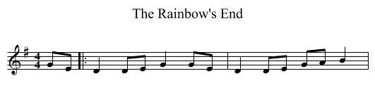 The Rainbow's End - staff notation