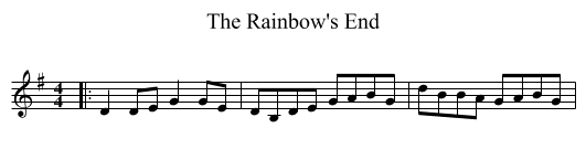 The Rainbow's End - staff notation
