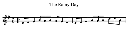 The Rainy Day - staff notation