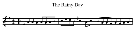 The Rainy Day - staff notation