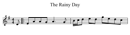 The Rainy Day - staff notation