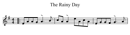 The Rainy Day - staff notation