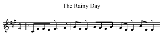 The Rainy Day - staff notation
