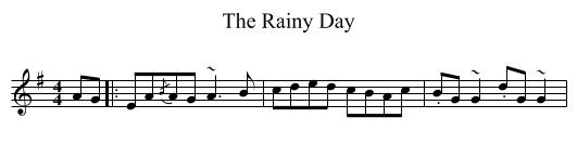 The Rainy Day - staff notation