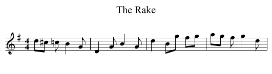 The Rake - staff notation