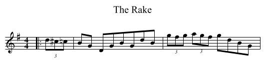 The Rake - staff notation