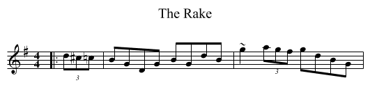The Rake - staff notation
