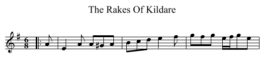 The Rakes Of Kildare - staff notation