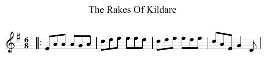 The Rakes Of Kildare - staff notation