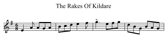 The Rakes Of Kildare - staff notation
