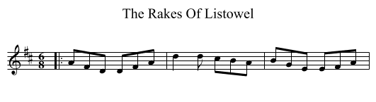 The Rakes Of Listowel - staff notation