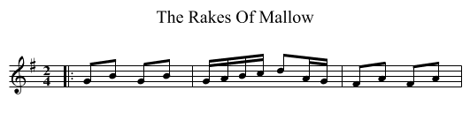 The Rakes Of Mallow - staff notation
