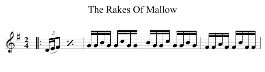 The Rakes Of Mallow - staff notation