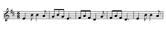 the Rakish Highland man - staff notation