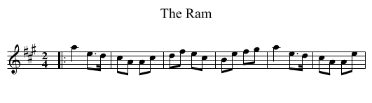 The Ram - staff notation