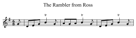 The Rambler from Ross - staff notation