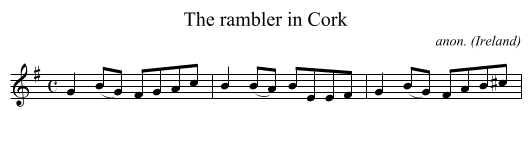 The rambler in Cork - staff notation
