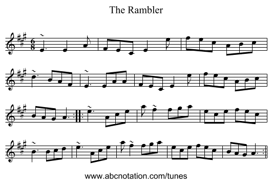 The Rambler - staff notation