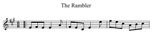 The Rambler - staff notation