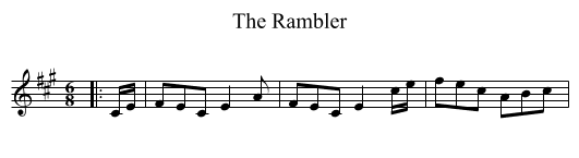 The Rambler - staff notation