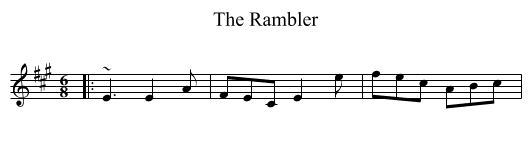 The Rambler - staff notation
